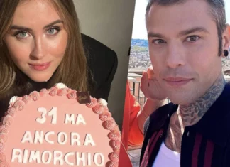 FEDEZ E VALENTINA FERRAGNI: LA FRECCIATINA SULLA TORTA DI COMPLEANNO